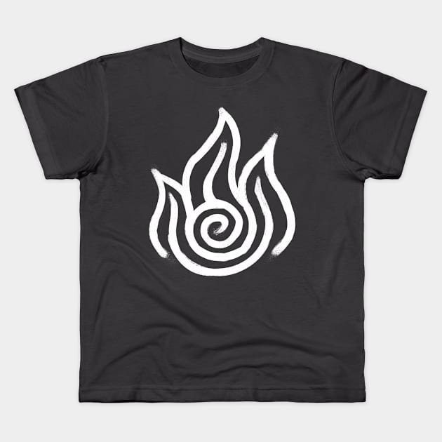 Fire Nation - Monochrome Kids T-Shirt by Reds94